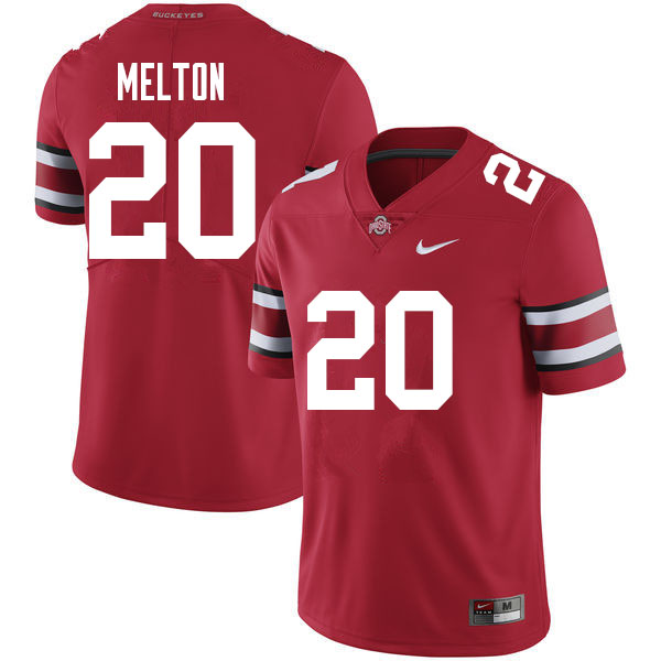 Men #20 Mitchell Melton Ohio State Buckeyes College Football Jerseys Sale-Red